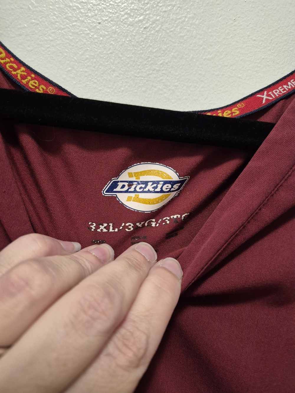 Dickies Womens Burgundy Scrub Top - 3XL